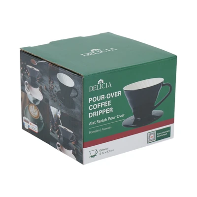 Gambar Delicia Coffee Dripper V60 Porcelain - Hitam