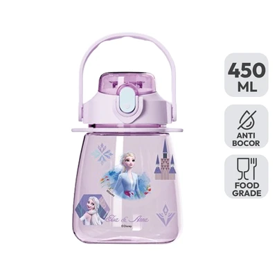 Jual Kiddy Star 450 Ml Ume Botol Minum Anak Dengan Sedotan Frozen Ungu ...