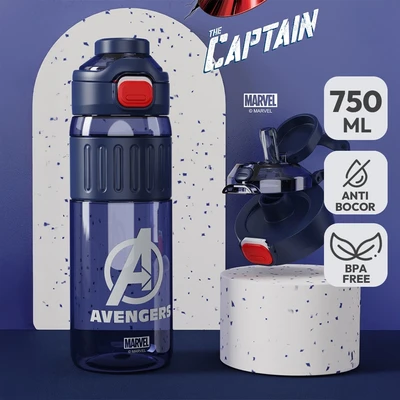 Gambar Unimass Botol Minum Tumbler Anak Plastik Avengers 750 Ml - Biru