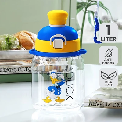 Gambar Unimass Botol Minum Tumbler Anak Plastik Donald 1 Ltr - Biru