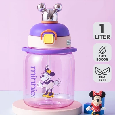 Gambar Unimass Botol Minum Tumbler Anak Plastik Minnie 1 Ltr - Ungu