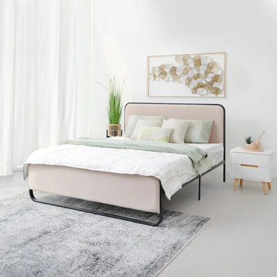 Gambar Informa 160x200 cm Lany Tempat Tidur Metal - Krem Beige