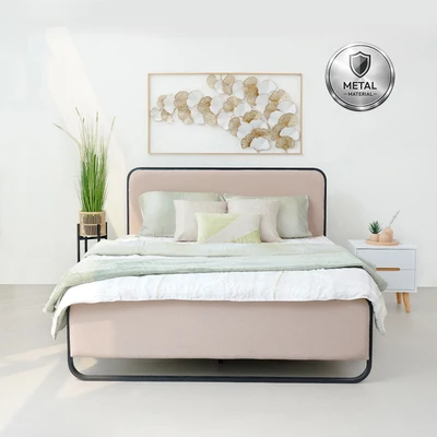 Gambar Informa 180x200 cm Lany Tempat Tidur Metal - Krem Beige