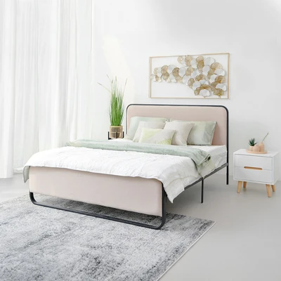 Gambar Informa 180x200 cm Lany Tempat Tidur Metal - Krem Beige