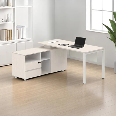 Gambar Sieben Meja Kantor Left 160 cm - Putih Ivory
