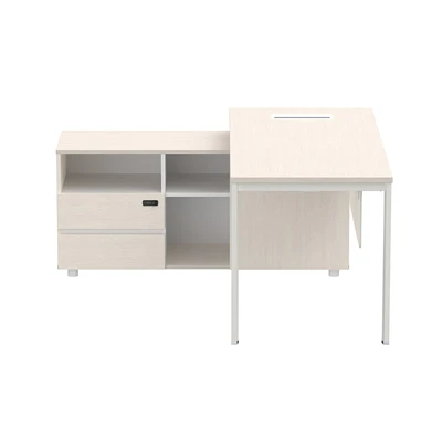 Gambar Sieben Meja Kantor Left 160 cm - Putih Ivory
