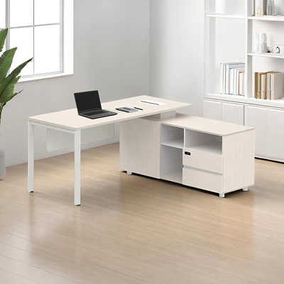 Gambar Sieben Meja Kantor Right 160 IW - Putih Ivory