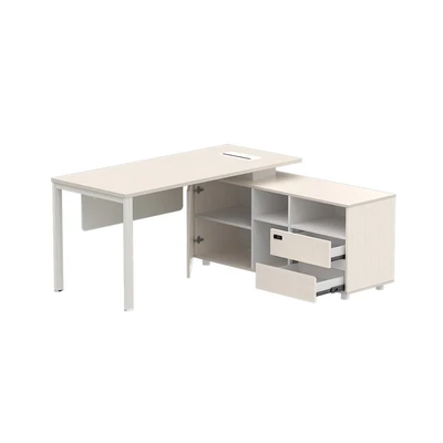Gambar Sieben Meja Kantor Right 160 IW - Putih Ivory