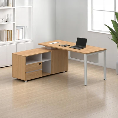 Gambar Sieben Meja Kantor Left 160 cm - Cokelat