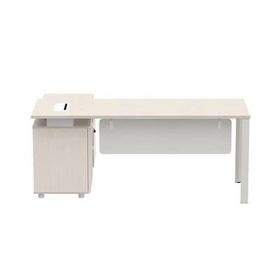 Gambar Sieben Meja Kantor Right 180 cm - Putih Ivory