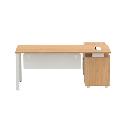 Gambar Sieben Meja Kantor Left 180 cm - Cokelat