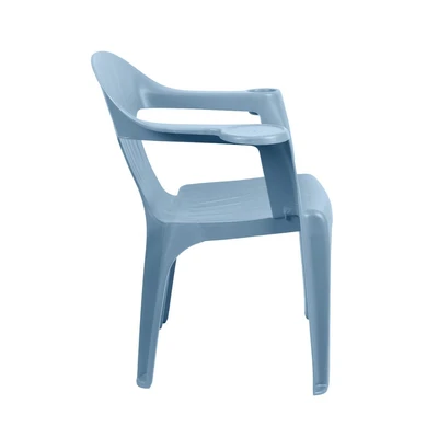 Gambar Soleil Kursi Teras Stacking Dengan Cup Holder - Biru Muda