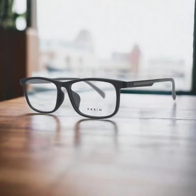 Gambar Parim Eyewear Kacamata Optical Rectangular Ultem Ti - Hitam