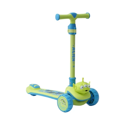 Gambar Disney Skuter Anak 3 Roda 3D Alien - Hijau/Biru