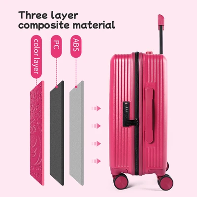 Gambar Mesuca Koper Pc & Abs Tsa Lock Lotso Dh23170 - Merah