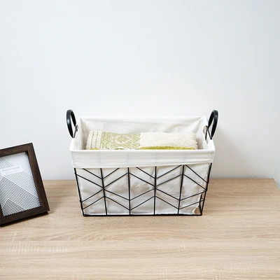 Gambar Informa Neo Keranjang Penyimpanan Small Rectangular 40x28x22 cm - Hitam/Putih