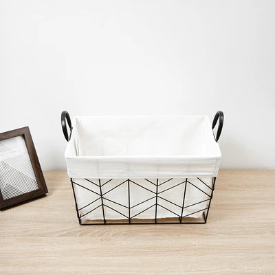 Gambar Informa Neo Keranjang Penyimpanan Small Rectangular 40x28x22 cm - Hitam/Putih