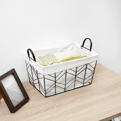 Gambar Informa Neo Keranjang Penyimpanan Small Rectangular 40x28x22 cm - Hitam/Putih