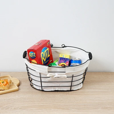 Gambar Informa Neo Keranjang Penyimpanan Large Oval 34x24x16 cm - Hitam/Putih