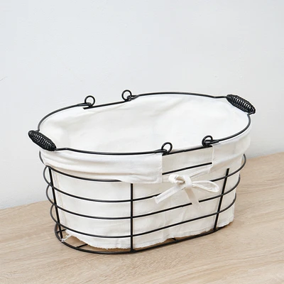 Gambar Informa Neo Keranjang Penyimpanan Large Oval 34x24x16 cm - Hitam/Putih