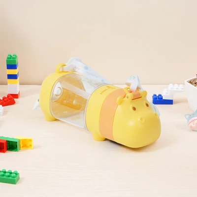 Gambar Ataru Botol Minum Anak Tritan Dengan Strap Hippo 340 ml - Oranye