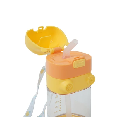 Gambar Ataru Botol Minum Anak Tritan Dengan Strap Hippo 340 ml - Oranye
