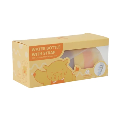 Gambar Ataru Botol Minum Anak Tritan Dengan Strap Hippo 340 ml - Oranye