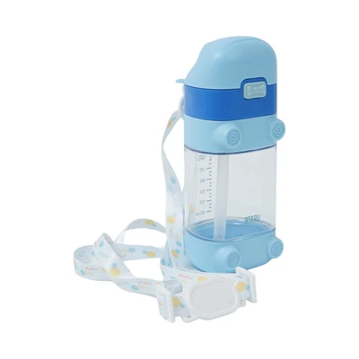 Gambar Ataru Botol Minum Anak Tritan Dengan Strap Hippo 340 ml - Biru