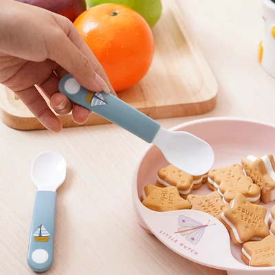 Gambar Rosti Sendok Makan Bayi Sailors Bay Set 2 pcs - Biru