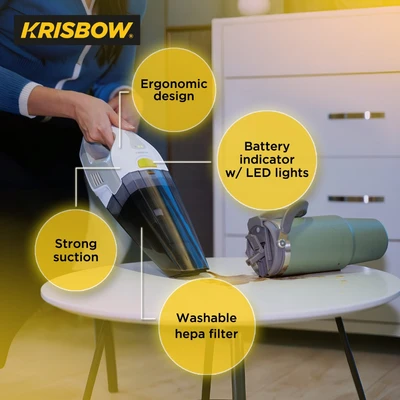 Gambar Krisbow Wet & Dry Vacuum Cleaner Cordless FRVCWB14.8V