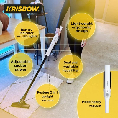 Gambar Krisbow Dry Vacuum Cleaner Cordless 2-in-1 FRVCDB14.8V