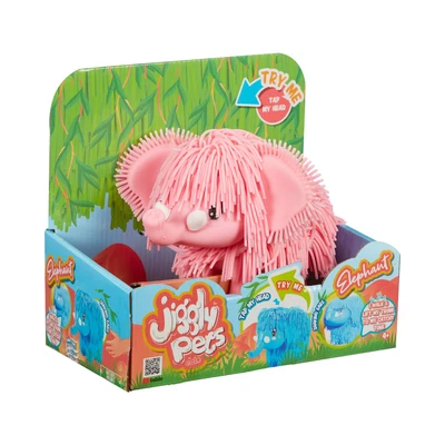 Gambar Jiggly Pets Rubbery Walking Elephant Jp009pi - Pink