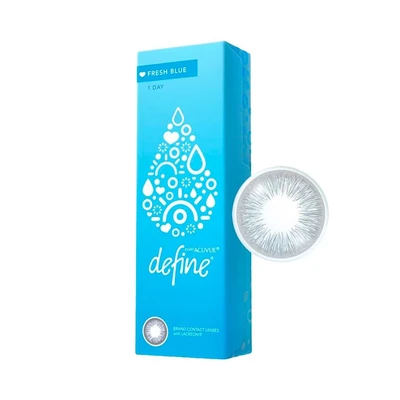 Gambar Acuvue 0.0 Softlens 1-Day Define Lacreon Set 10 pcs - Biru