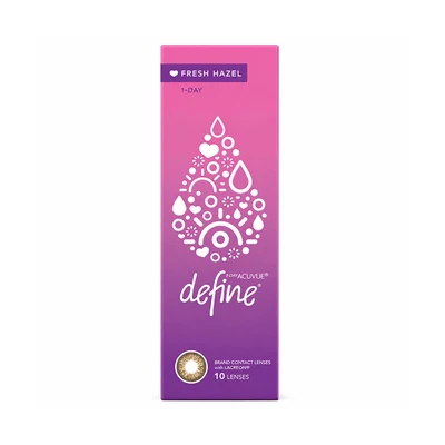 Gambar Acuvue -0.75 Softlens 1-Day Define Laceron Hazel Set 10 pcs - Cokelat