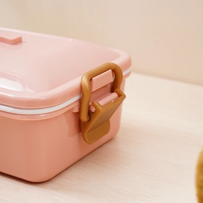 Gambar Kris Jeju Kotak Makan Dengan Sekat 500 ml - Pink
