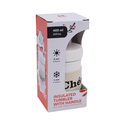 Gambar Ataru Chonel Botol Vacuum Flask Stainless Steel 400 ml - Putih
