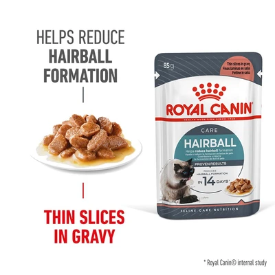 Gambar Royal Canin 85 Gr Makanan Kucing Basah Hairball Care Gravy
