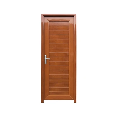 Gambar Maxbuilt Pintu Kamar Mandi UPVC Left 198x70x7 cm - Cokelat Wood