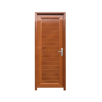 Gambar Maxbuilt 198x70x7 cm Pintu Kamar Mandi UPVC Right - Cokelat Wood
