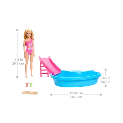 Gambar Barbie Playset Boneka & Pool Hrj74