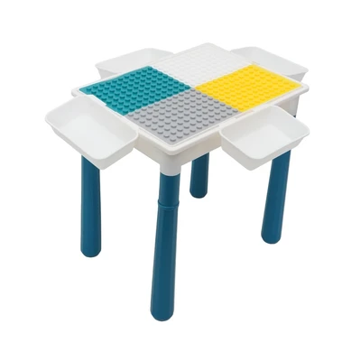 Gambar Bricks Kingdom Set Meja Dan Kursi Anak Building Blocks - Mix