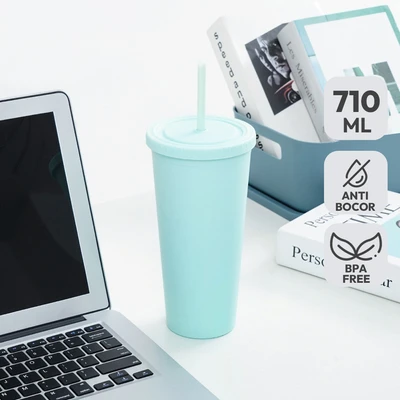 Gambar Appetite Tami Botol Minum Plastik Dengan Sedotan 710 ml - Hijau