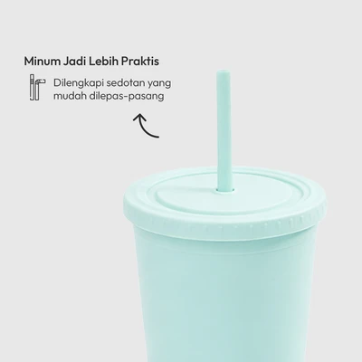 Gambar Appetite Tami Botol Minum Plastik Dengan Sedotan 710 ml - Hijau
