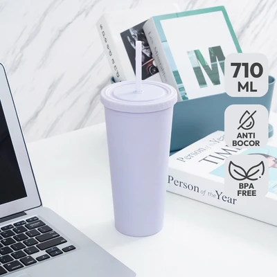 Gambar Appetite Tami Botol Minum Plastik Dengan Sedotan 710 ml - Ungu