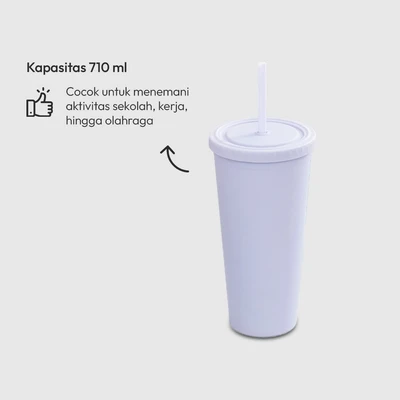 Gambar Appetite Tami Botol Minum Plastik Dengan Sedotan 710 ml - Ungu