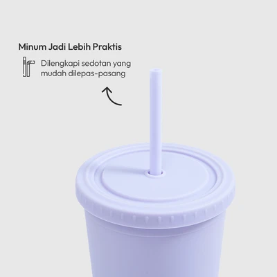 Gambar Appetite Tami Botol Minum Plastik Dengan Sedotan 710 ml - Ungu