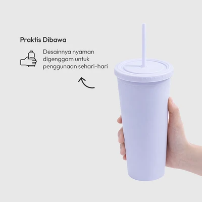 Gambar Appetite Tami Botol Minum Plastik Dengan Sedotan 710 ml - Ungu