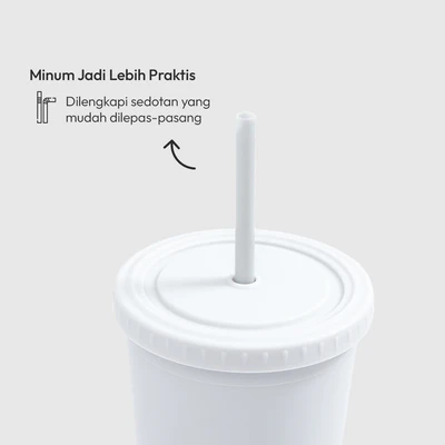 Gambar Appetite Tami Botol Minum Plastik Dengan Sedotan 710 ml - Abu-abu