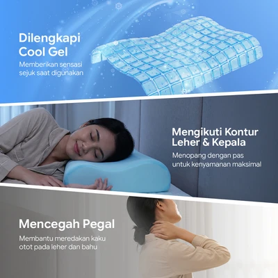 Gambar Informa Sleep 50x30x10 cm Lite Bantal Contour Cool Gel