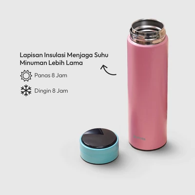 Gambar Picas Julie Botol Vacuum Flask Stainless Steel 400 ml - Pink